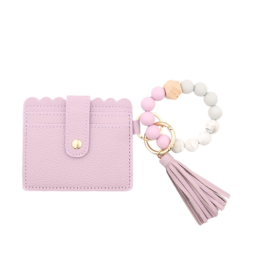 PALIFEUR Wallet Women, Wallet Keychain Wristlet for Women, Slim Credit Card Holder Wallet, Fashion Tassel V1189-LWWAL-20260325-01418
