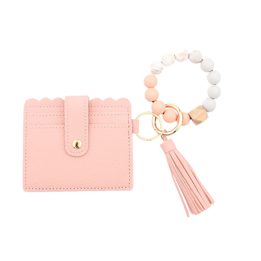 PALIFEUR Wallet Women, Wallet Keychain Wristlet for Women, Slim Credit Card Holder Wallet, Fashion Tassel V1189-LWWAL-20260325-01420