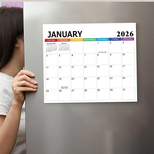Tyidzon Magnetic Calendar for Refrigerator 2026-2027, 12x10" 18 Month Runs Monthly Fridge Calendar Magnet V1189-LWWAL-20260325-01438