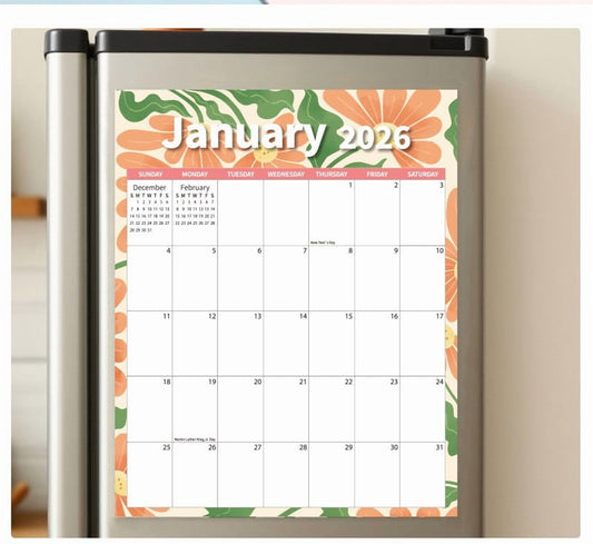 Tyidzon Magnetic Calendar for Refrigerator 2026-2027, 12x10" 18 Month Runs Monthly Fridge Calendar Magnet V1189-LWWAL-20260325-01442