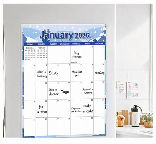 Tyidzon Magnetic Calendar for Refrigerator 2026-2027, 12x10" 18 Month Runs Monthly Fridge Calendar Magnet V1189-LWWAL-20260325-01443