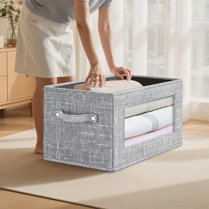 Wzzjkit Clothes Storage Bins, Foldable Storage Bin for Clothes, Clothing Storage Bins with Lid, Linen Storage V1189-LWWAL-20260325-01446
