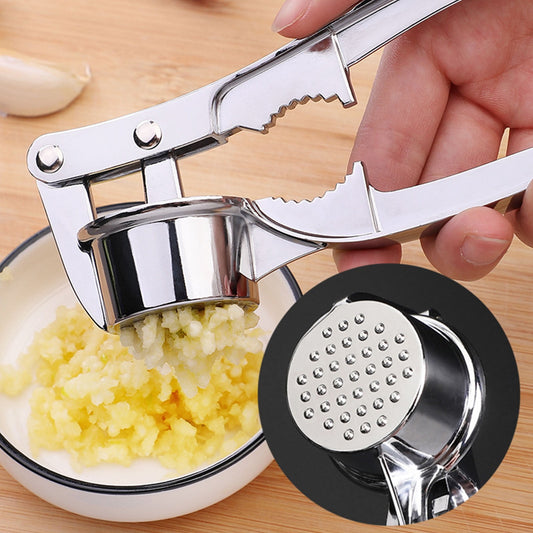Stainless Steel Garlic Press Rocker, Garlic Mincer With Studs, Heavy Duty Garlic Chopper, Effective Garlic V1189-LWWAL-20260325-01451