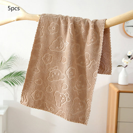 5Pcs Bathroom Hand Towels, 14x30" 600 GSM 100% Cotton - Ultra Soft & Highly Absorbent Face Towels, Hotel Spa V1189-LWWAL-20260325-01539