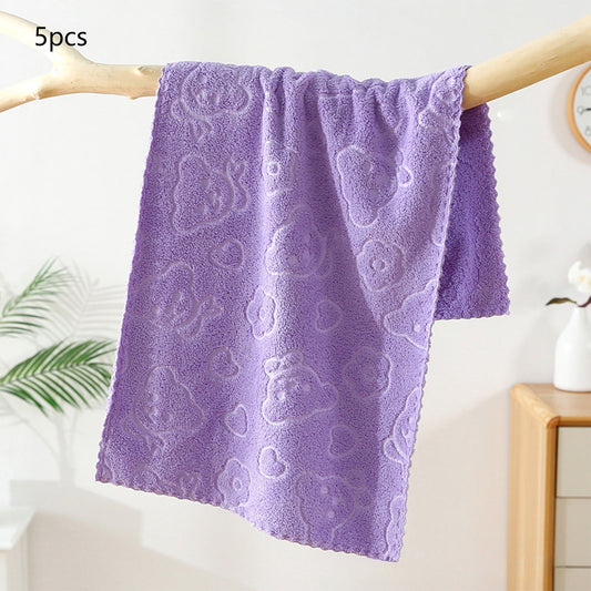 5Pcs Bathroom Hand Towels, 14x30" 600 GSM 100% Cotton - Ultra Soft & Highly Absorbent Face Towels, Hotel Spa V1189-LWWAL-20260325-01542