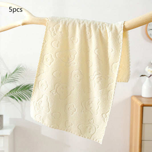 5Pcs Bathroom Hand Towels, 14x30" 600 GSM 100% Cotton - Ultra Soft & Highly Absorbent Face Towels, Hotel Spa V1189-LWWAL-20260325-01543