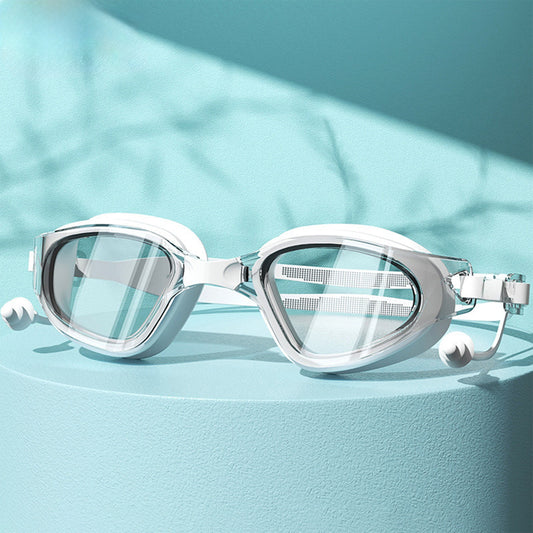 Large Frame Swim Goggles for Adults - Electroplated Anti-Fog HD Myopia Swimming Goggles with Adjustable Nose V1189-LWWAL-20260325-01545