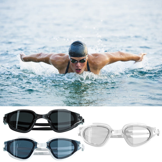 Large Frame Swim Goggles for Adults - Electroplated Anti-Fog HD Myopia Swimming Goggles with Adjustable Nose V1189-LWWAL-20260325-01546