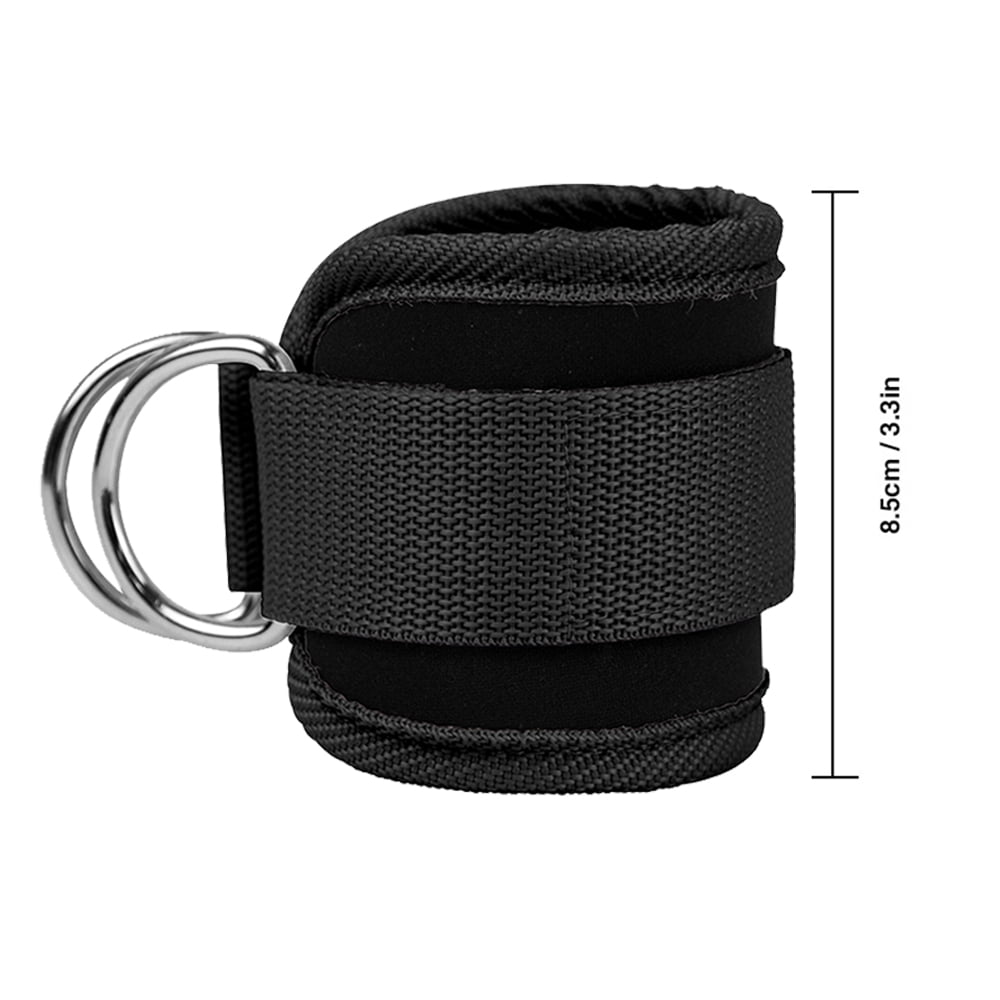 Billbianc Adjustable Polyester Ankle Straps for Cable Machine Kickbacks (2 Pack) Black V1189-LWWAL-20260325-01562