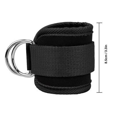 Billbianc Adjustable Polyester Ankle Straps for Cable Machine Kickbacks (2 Pack) Black V1189-LWWAL-20260325-01562