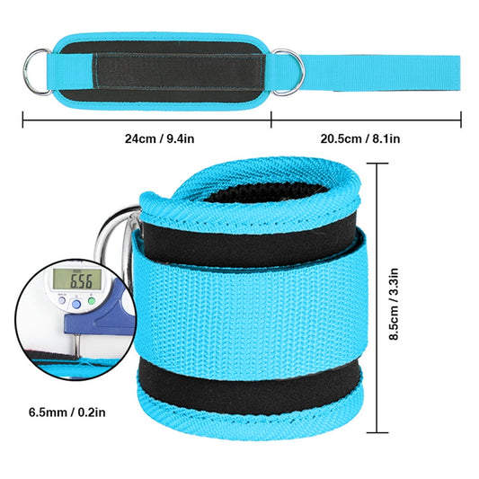 Billbianc Adjustable Polyester Ankle Straps for Cable Machine Kickbacks (2 Pack) Blue V1189-LWWAL-20260325-01563