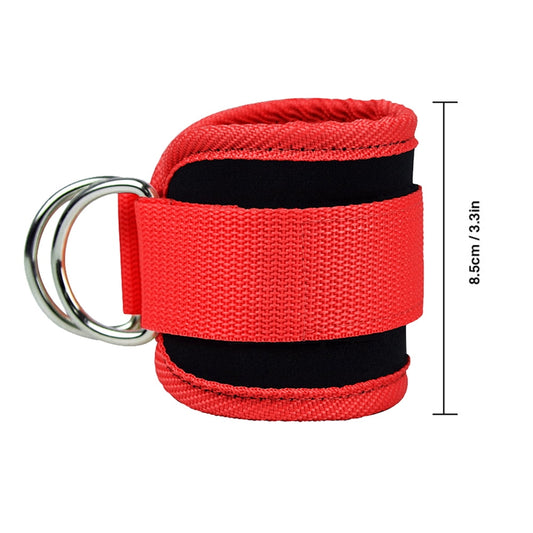 Billbianc Adjustable Polyester Ankle Straps for Cable Machine Kickbacks (2 Pack) Red V1189-LWWAL-20260325-01565