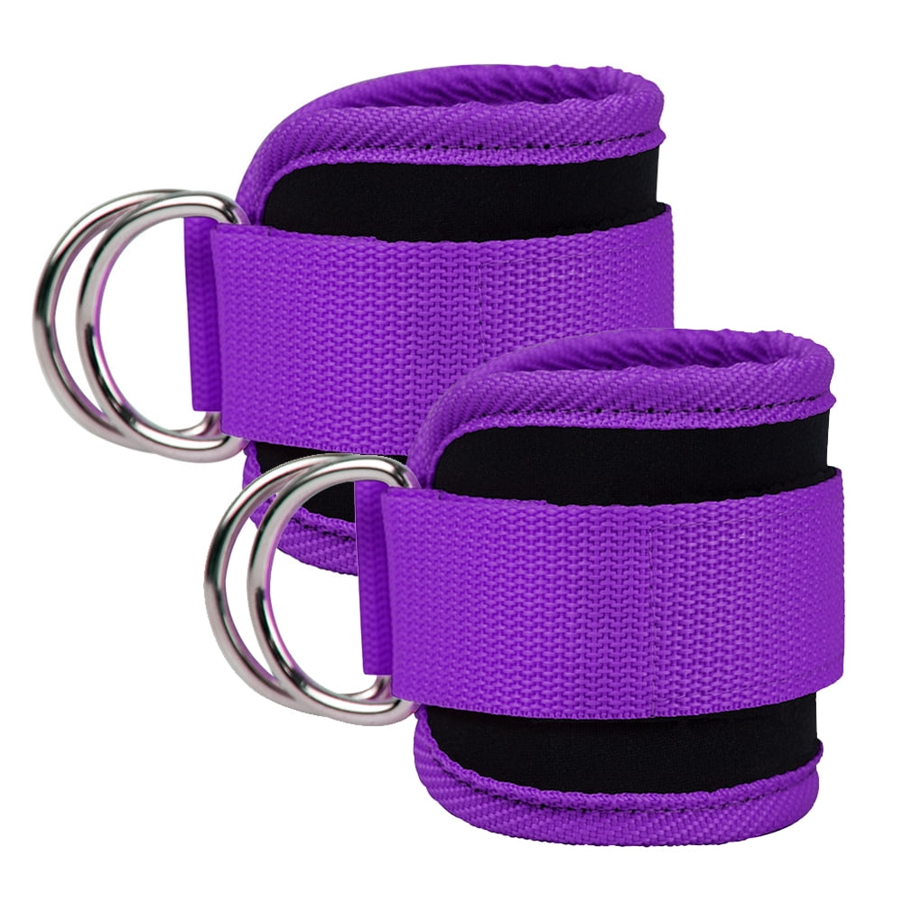 Billbianc Adjustable Polyester Ankle Straps for Cable Machine Kickbacks (2 Pack) purple V1189-LWWAL-20260325-01566