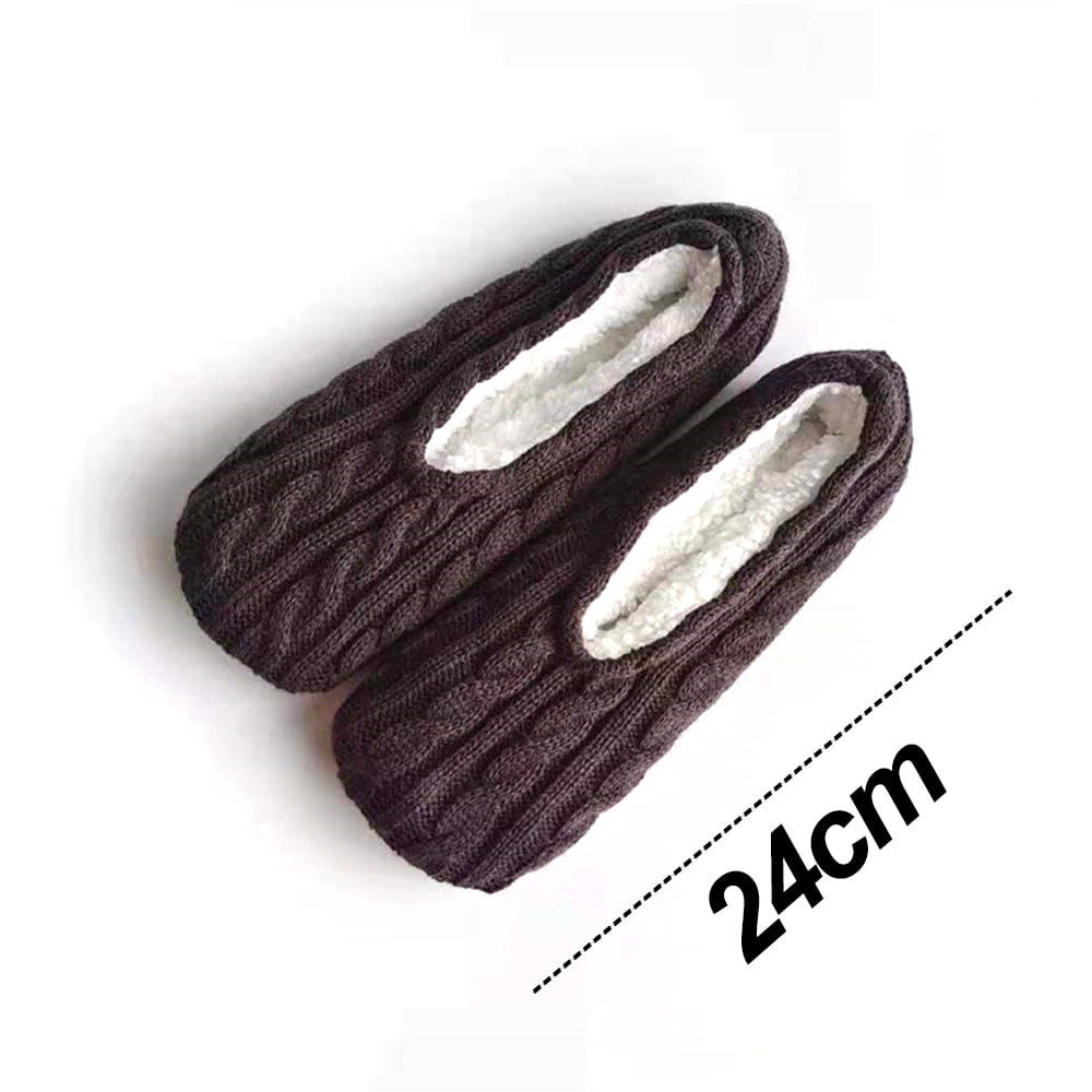 1Pairs Womens Thick & Warm Slipper Socks with Non Slip Grippers - House Socks,light pink dark grey V1189-LWWAL-20260325-01567