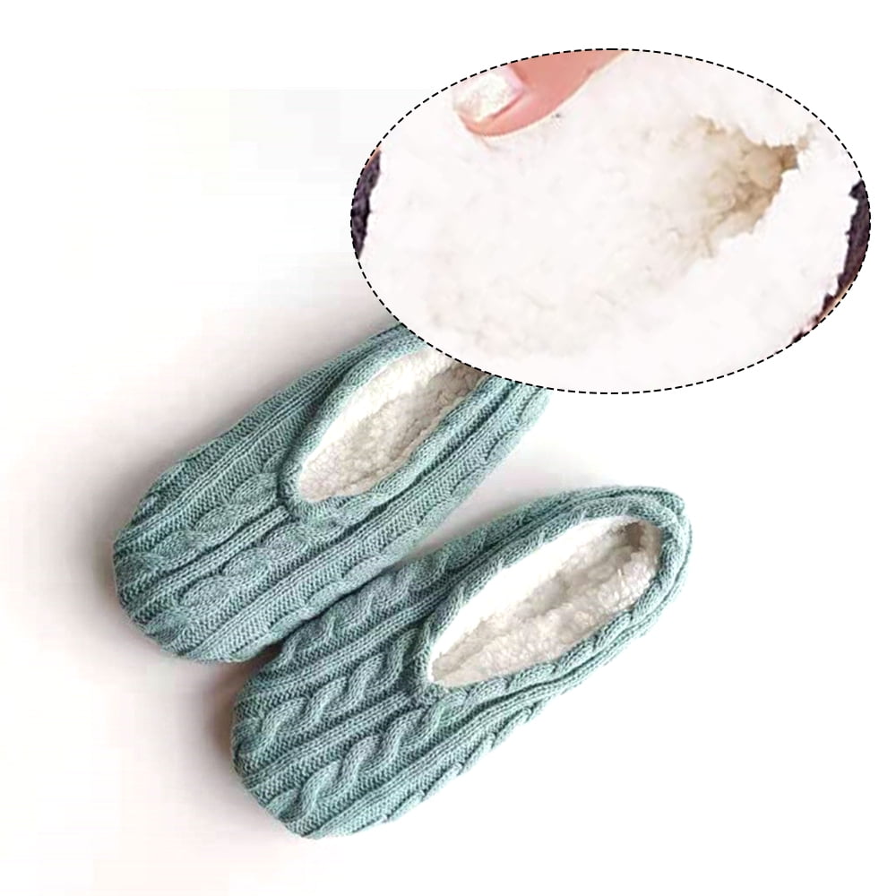 1Pairs Womens Thick & Warm Slipper Socks with Non Slip Grippers - House Socks,light pink light blue V1189-LWWAL-20260325-01568