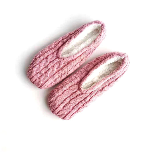 1Pairs Womens Thick & Warm Slipper Socks with Non Slip Grippers - House Socks light pink V1189-LWWAL-20260325-01569