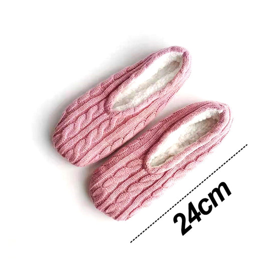 1Pairs Womens Thick & Warm Slipper Socks with Non Slip Grippers - House Socks light pink V1189-LWWAL-20260325-01569