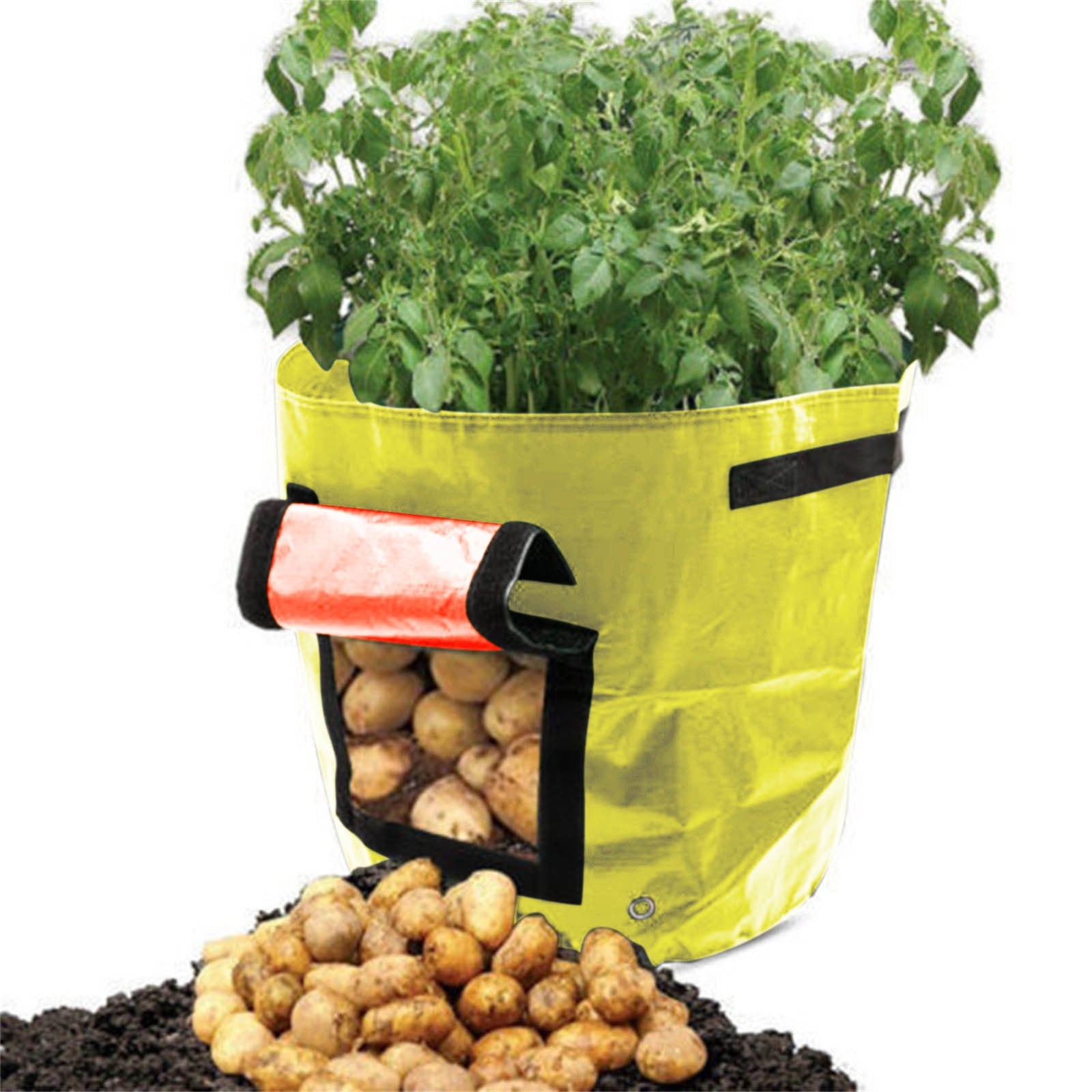 Suncoda Summer Savings 34x35cm Potato Grow Bag with Side Window & Handles 12" x 14" Gray#2 V1189-LWWAL-20260325-01615