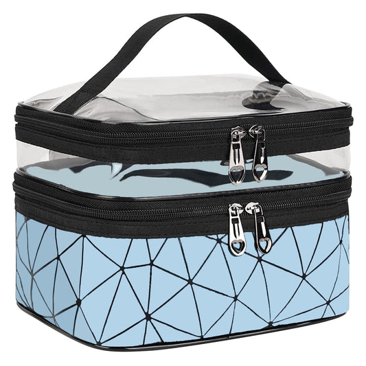 Meiyuuo Makeup Bag Cosmetic Bag Travelling Double Layer Make Up Bag Organizer Medium Case for Women Girls V1189-LWWAL-20260325-01626