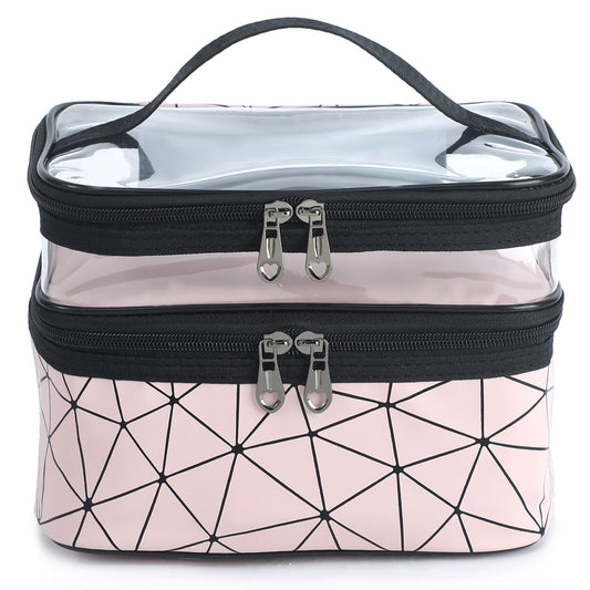 Meiyuuo Makeup Bag Cosmetic Bag Travelling Double Layer Make Up Bag Organizer Medium Case for Women Girls V1189-LWWAL-20260325-01632
