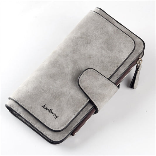 Women Lady Leather Trifold Card Wallet Clutch Checkbook Handbag Zip Purse Card Phone Holder Long Design Lady V1189-LWWAL-20260325-01653
