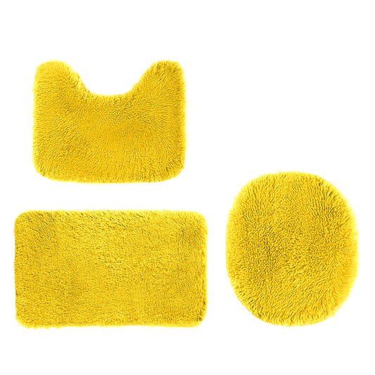 Under $5 Tyidzon Bathroom Rugs Solid Color Bath Mats 3 Set Bath Mats for bathroom Toilet Mats Universal Soft V1189-LWWAL-20260325-01657