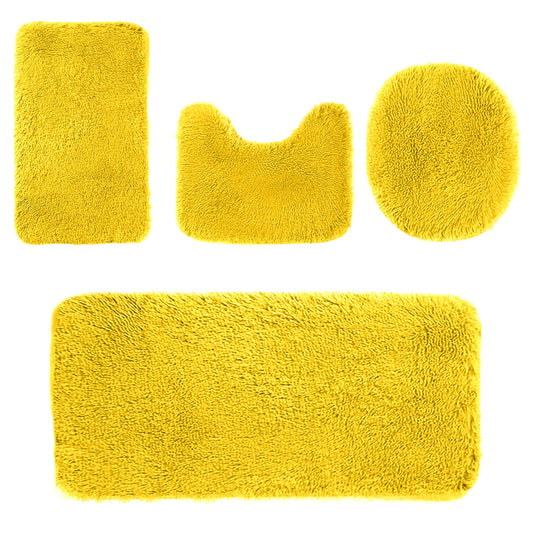 Under $5 Tyidzon Bathroom Rugs Solid Color Bath Mats 3 Set Bath Mats for bathroom Toilet Mats Universal Soft V1189-LWWAL-20260325-01658