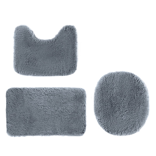 Under $5 Tyidzon Bathroom Rugs Solid Color Bath Mats 3 Set Bath Mats for bathroom Toilet Mats Universal Soft V1189-LWWAL-20260325-01659