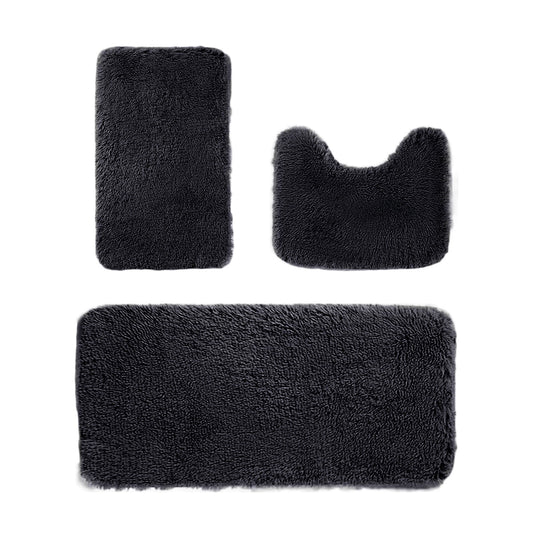 Under $5 Tyidzon Bathroom Rugs Solid Color Bath Mats 3 Set Bath Mats for bathroom Toilet Mats Universal Soft V1189-LWWAL-20260325-01662