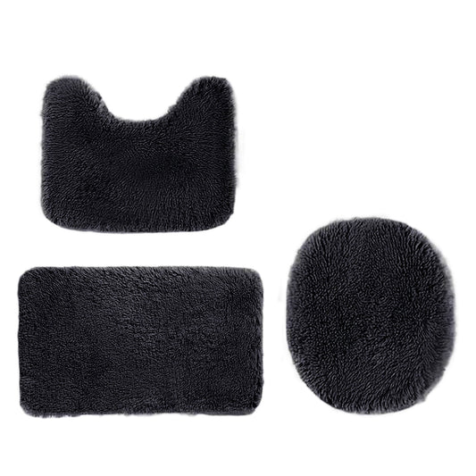 Under $5 Tyidzon Bathroom Rugs Solid Color Bath Mats 3 Set Bath Mats for bathroom Toilet Mats Universal Soft V1189-LWWAL-20260325-01663