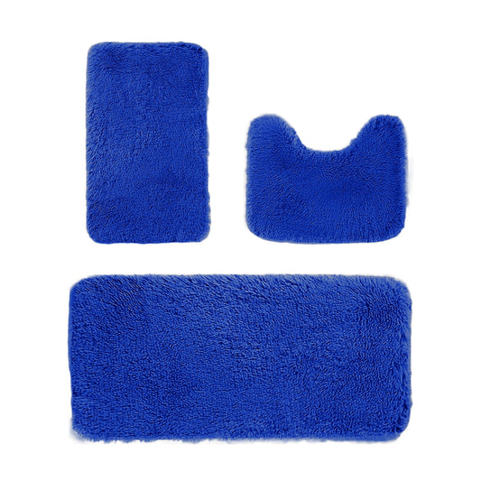 Under $5 Tyidzon Bathroom Rugs Solid Color Bath Mats 3 Set Bath Mats for bathroom Toilet Mats Universal Soft V1189-LWWAL-20260325-01665