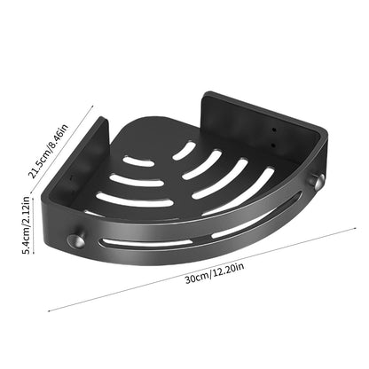 Tyidzon Bathroom Corner Shelf Gray Wall Mounted Corner Shower Caddy Kitchen Corner Shelves No Drill Shower V1189-LWWAL-20260325-01706
