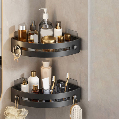 Tyidzon Bathroom Corner Shelf Gray Wall Mounted Corner Shower Caddy Kitchen Corner Shelves No Drill Shower V1189-LWWAL-20260325-01706