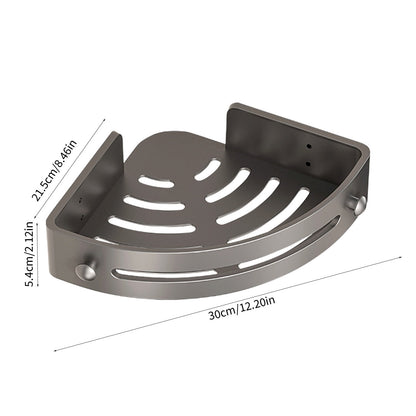 Tyidzon Bathroom Corner Shelf Gray Wall Mounted Corner Shower Caddy Kitchen Corner Shelves No Drill Shower V1189-LWWAL-20260325-01707