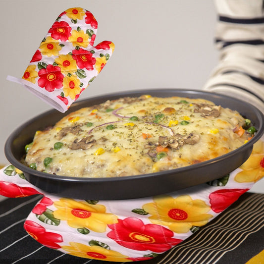 Oven Mitts Clearance! JWDX Baking Oven Gloves Sunflower on White Background, Oven Oven Heat Oven Glove V1189-LWWAL-20260325-01721