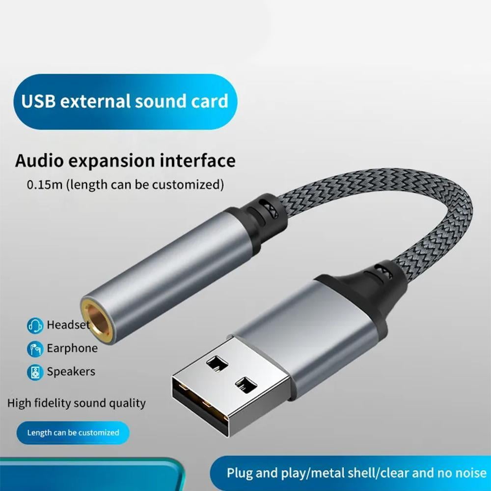 Wmool Usb To 3.5Mm Jack Audio Adapter,External Sound Card Usb-A To Audio Jack V1189-LWWAL-20260325-01753