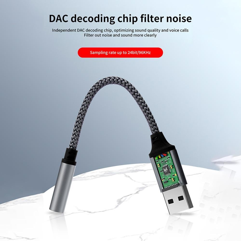Wmool Usb To 3.5Mm Jack Audio Adapter,External Sound Card Usb-A To Audio Jack V1189-LWWAL-20260325-01753