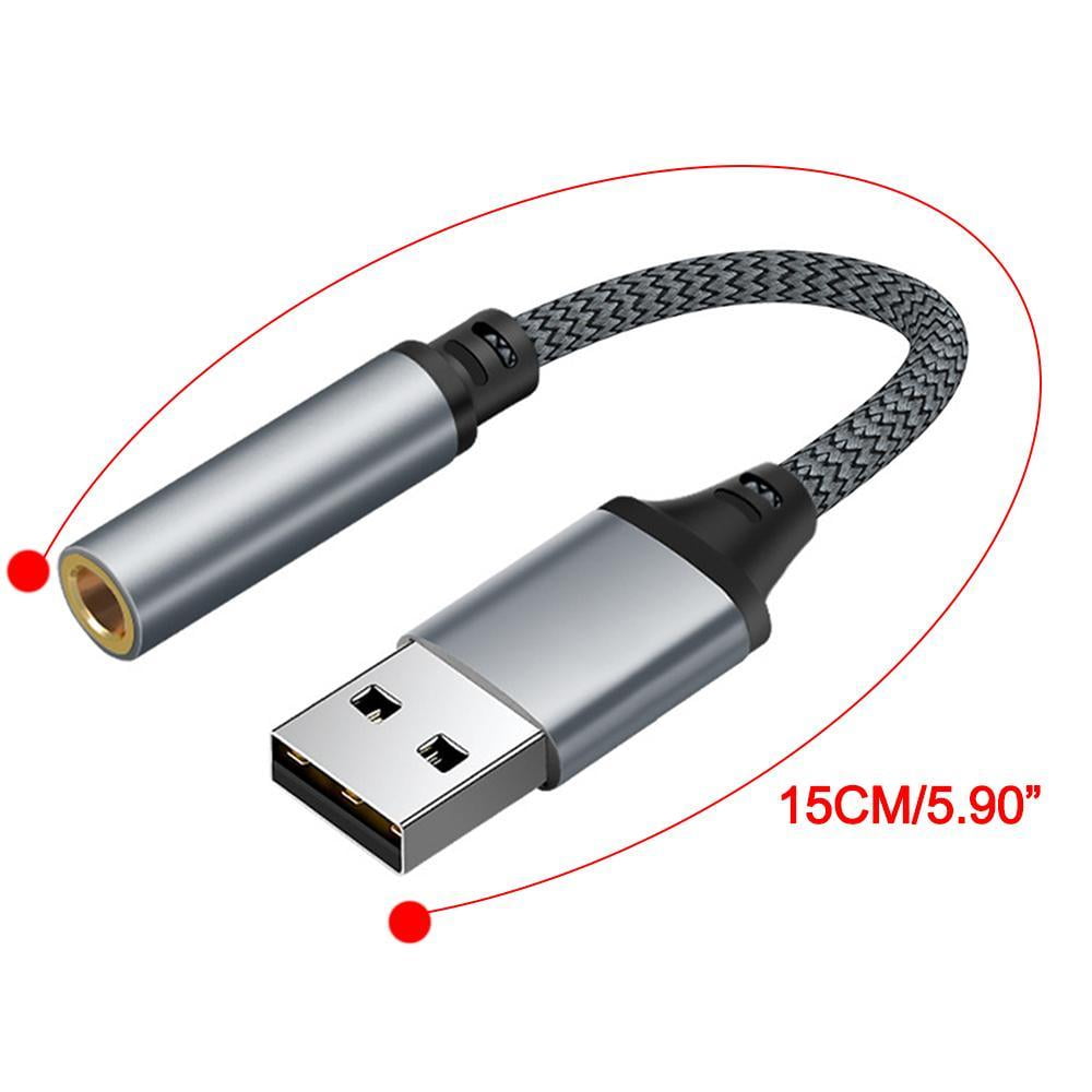 Wmool Usb To 3.5Mm Jack Audio Adapter,External Sound Card Usb-A To Audio Jack V1189-LWWAL-20260325-01753