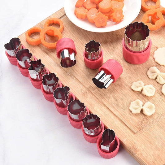Clearance! Kitchen Utensils Set Eguiwyn 12Pcs Fruit Star Shape Fondant Cake Cookie Plunger Mould Mold Cutter V1189-LWWAL-20260325-01762
