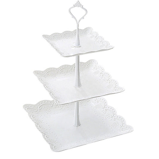 JWDX Cake Stand Clearance! Three-Tier Cake Stand, Three-Tier Fruit Plate, Afternoon Tea Plate H, Cake Stand V1189-LWWAL-20260325-01797
