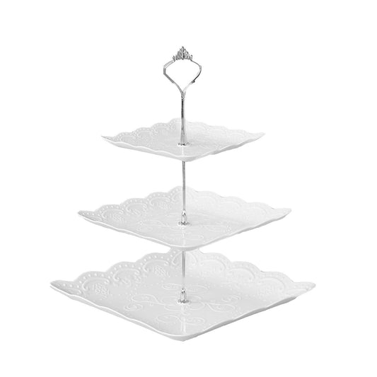 JWDX Cake Stand Clearance! Three-Tier Cake Stand, Three-Tier Fruit Plate, Afternoon Tea Plate H, Cake Stand V1189-LWWAL-20260325-01798