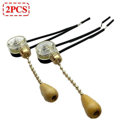 2pcs Universal Ceiling Fan Wall Light Replacement Pull Chain Cord Switch Control M5B2 V1189-LWWAL-20260325-01807