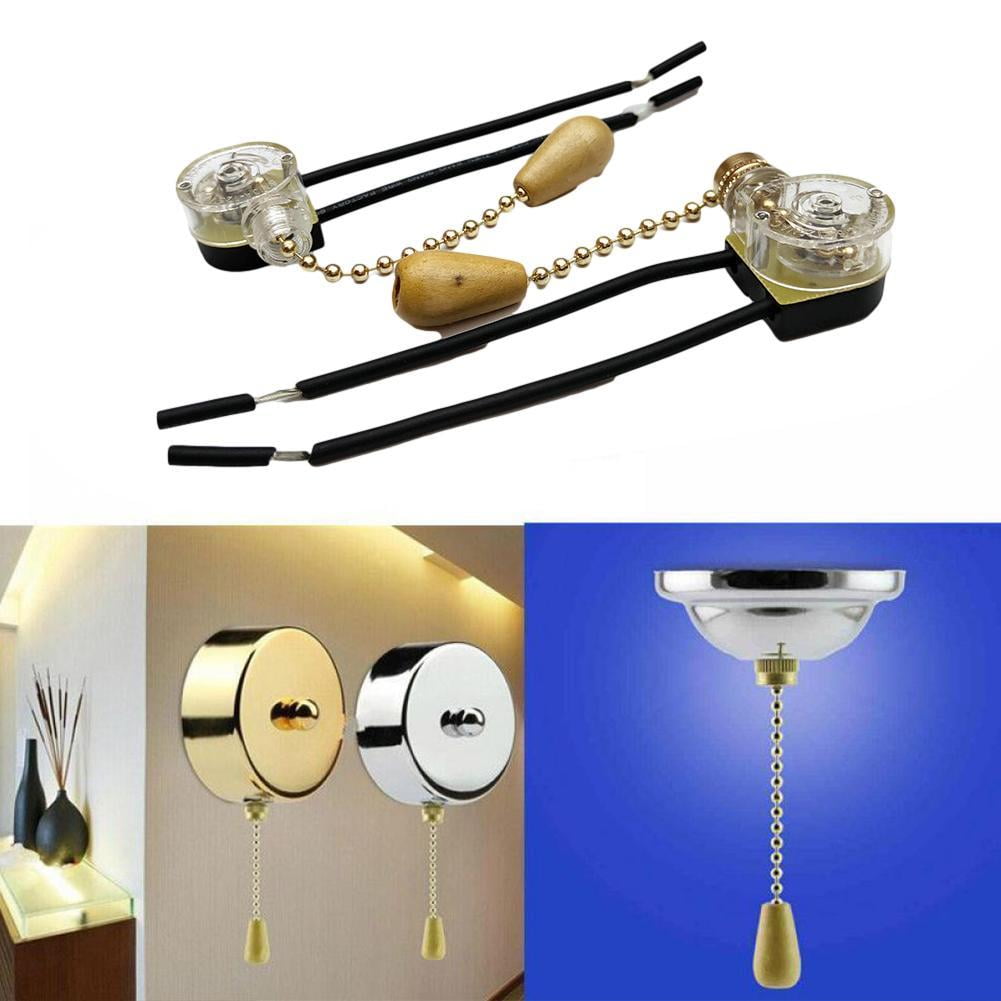 2pcs Universal Ceiling Fan Wall Light Replacement Pull Chain Cord Switch Control M5B2 V1189-LWWAL-20260325-01807