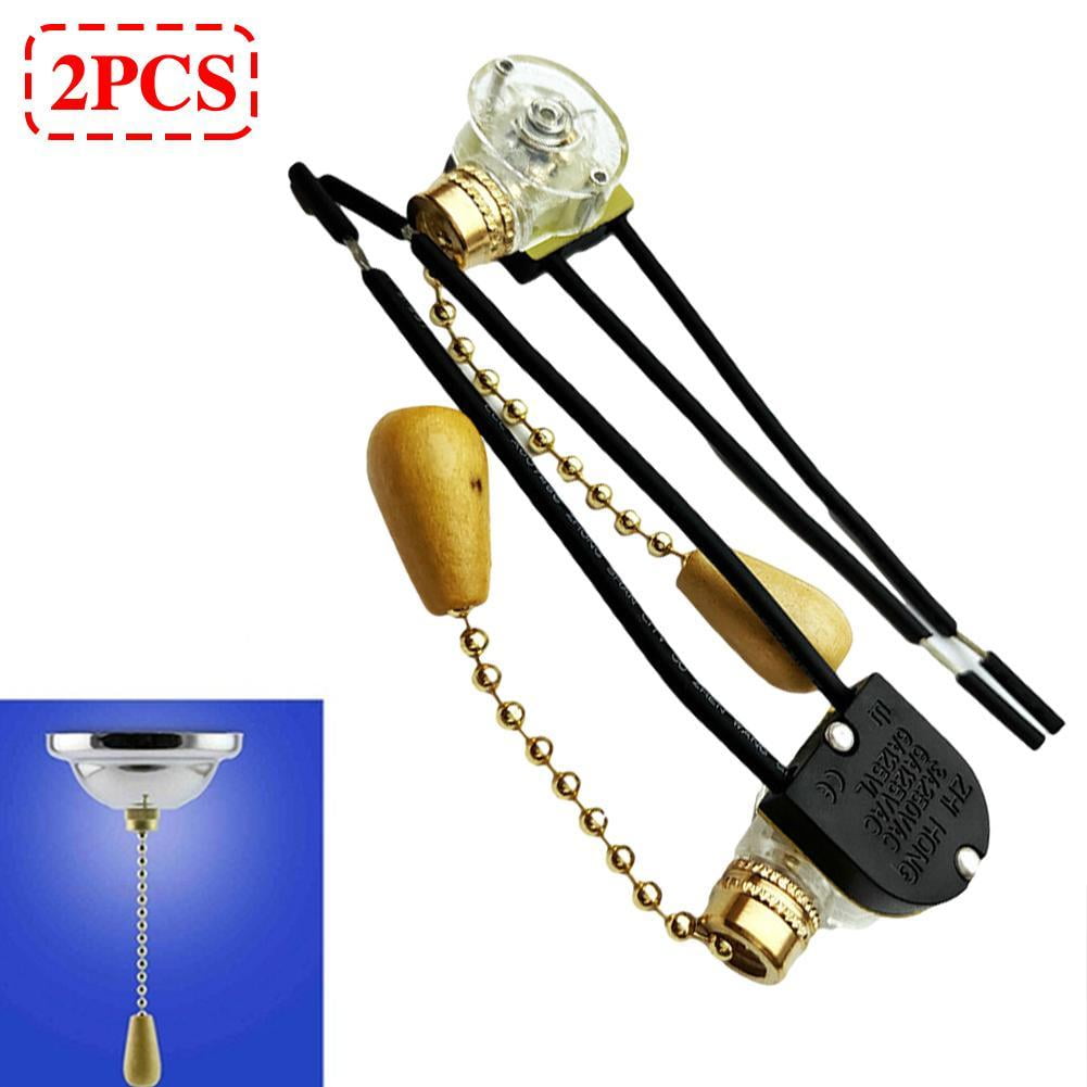 2pcs Universal Ceiling Fan Wall Light Replacement Pull Chain Cord Switch Control M5B2 V1189-LWWAL-20260325-01807