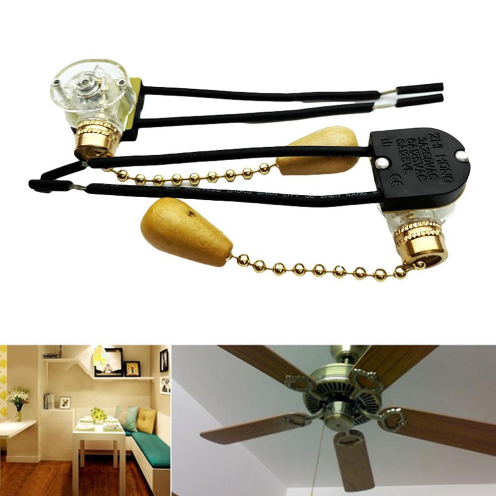 2pcs Universal Ceiling Fan Wall Light Replacement Pull Chain Cord Switch Control M5B2 V1189-LWWAL-20260325-01807
