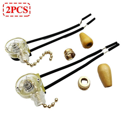 2pcs Universal Ceiling Fan Wall Light Replacement Pull Chain Cord Switch Control M5B2 V1189-LWWAL-20260325-01807