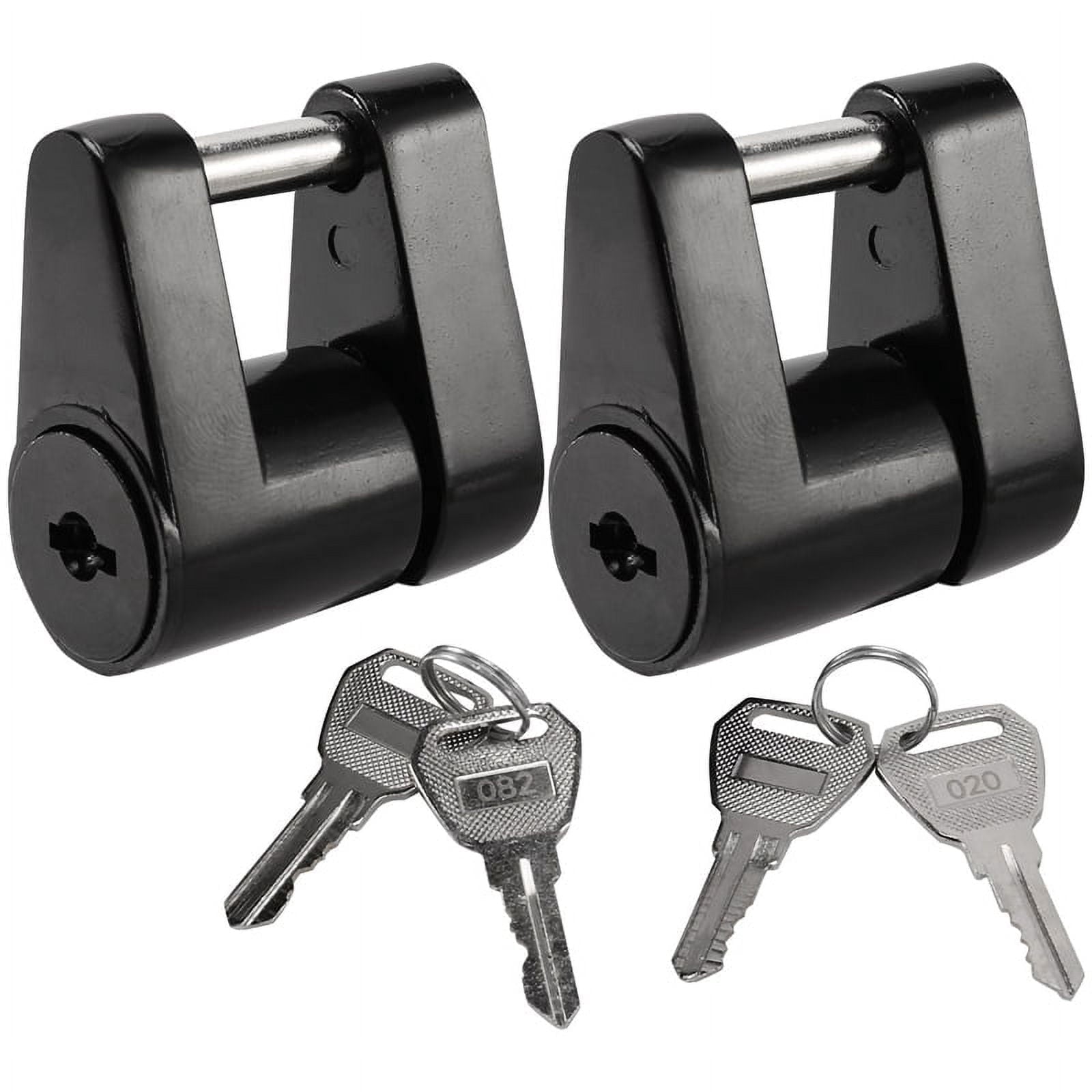 2 Set Trailer Hitch Coupler Lock Trailer Coupler Padlock 1/4 Inch Hitch Pin 3/4 Coupler Span for Truck V1189-LWWAL-20260325-01808