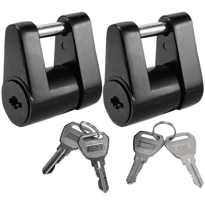 2 Set Trailer Hitch Coupler Lock Trailer Coupler Padlock 1/4 Inch Hitch Pin 3/4 Coupler Span for Truck V1189-LWWAL-20260325-01808