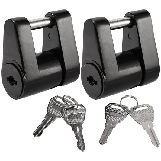 2 Set Trailer Hitch Coupler Lock Trailer Coupler Padlock 1/4 Inch Hitch Pin 3/4 Coupler Span for Truck V1189-LWWAL-20260325-01808
