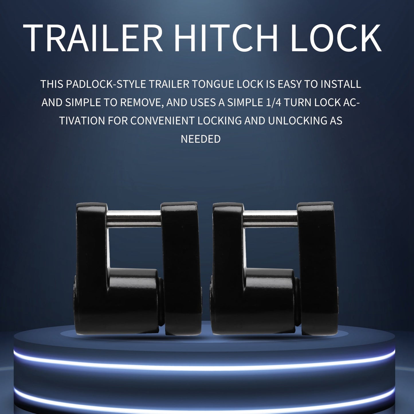 2 Set Trailer Hitch Coupler Lock Trailer Coupler Padlock 1/4 Inch Hitch Pin 3/4 Coupler Span for Truck V1189-LWWAL-20260325-01808